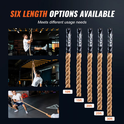 GL1.5-10FT - 10FT Heavy-Duty Jute Climbing Rope for Tug-of-War