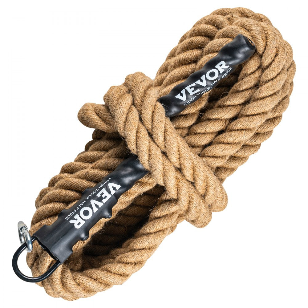 GL1.5-15FT - 1.5" x 15ft Jute Climbing Rope with Metal Hook