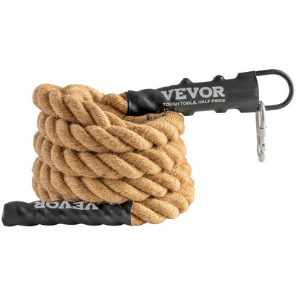 GL1.5-15FT - 1.5" x 15ft Jute Climbing Rope with Metal Hook