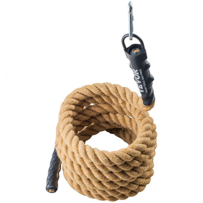GL1.5-30FT - Heavy-Duty 30ft Jute Climbing Rope with Metal Hooks