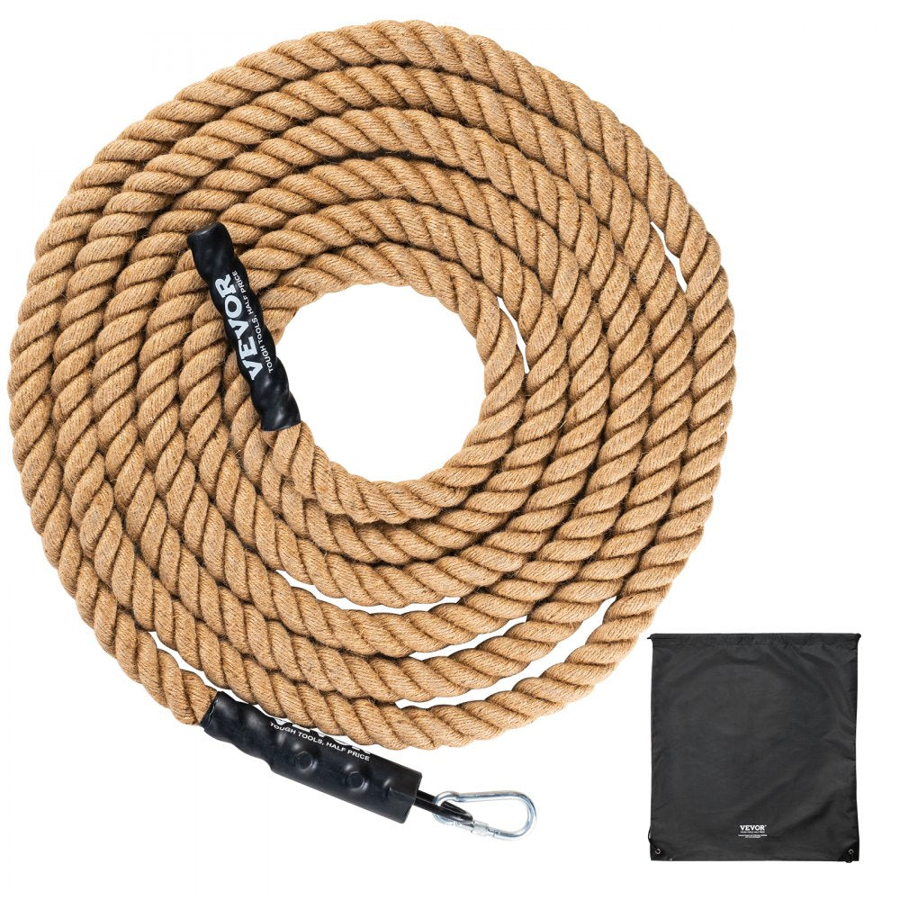 GL1.5-20FT - 1.5" x 20FT Heavy-Duty Jute Climbing Rope for Gym Use