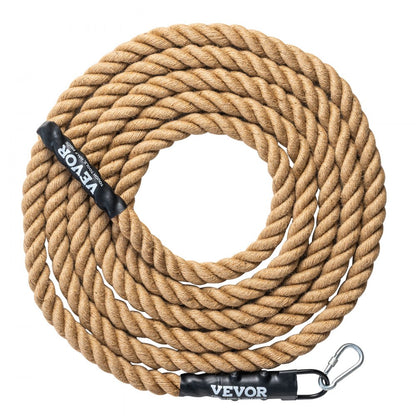 GL1.5-25FT - 25ft Heavy-Duty Hemp Climbing Rope, 1.5" Thickness, 500 lbs Support