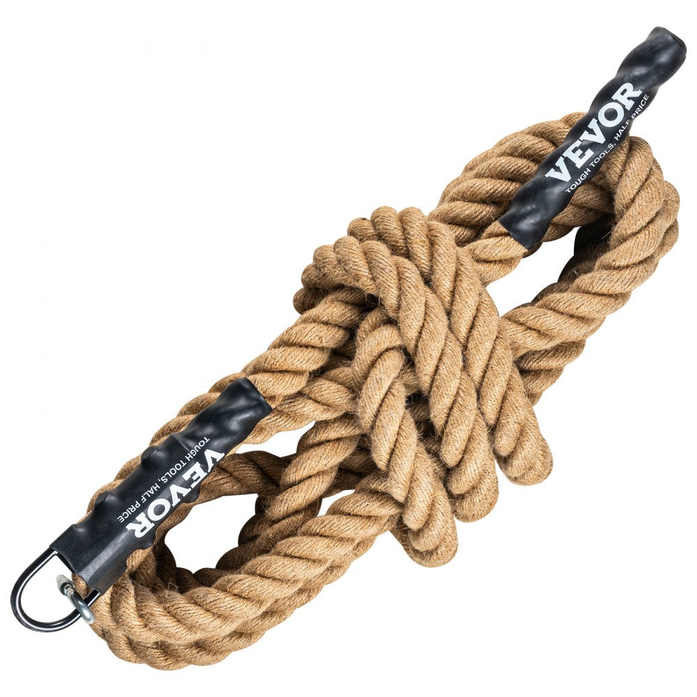 GL1.5-25FT - 25ft Heavy-Duty Hemp Climbing Rope, 1.5" Thickness, 500 lbs Support