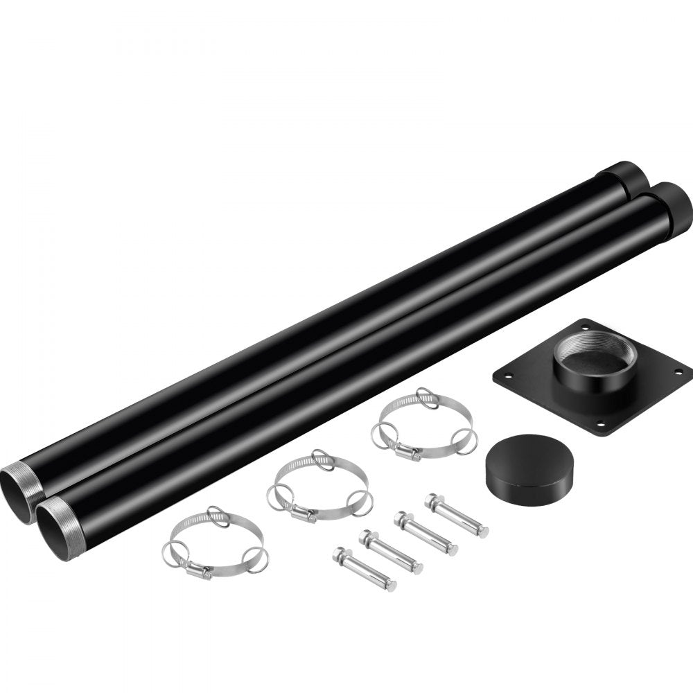 ZYPZCG-8 - Adjustable 85" Steel Shade Sail Post with Clamp