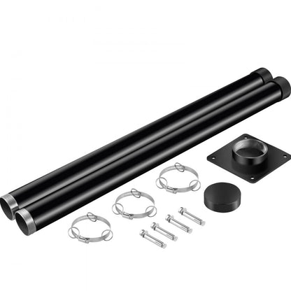 ZYPZCG-8 - Adjustable 85" Steel Shade Sail Post with Clamp