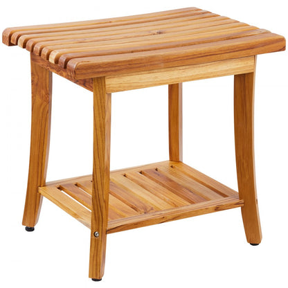 B3500 - Heavy-Duty 20" Teak Shower Bench, 400 lbs Capacity