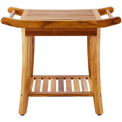 B3503 - 22" Teak Shower Bench, 300 lbs Capacity with Dual Handles
