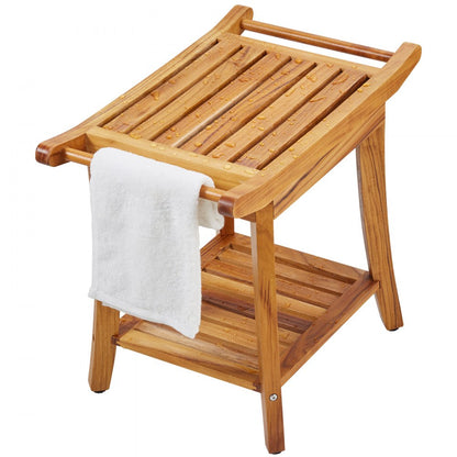 B3503 - 22" Teak Shower Bench, 300 lbs Capacity with Dual Handles
