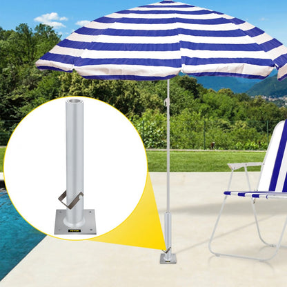 LHJJBDZ001 - Heavy Duty 6x6" Umbrella and Flag Stand, Aluminum Alloy