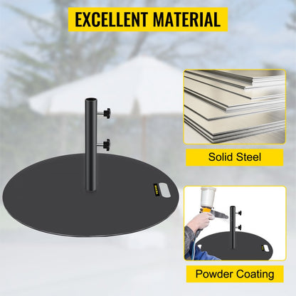 ZYSDZYX001 - 27" Round Umbrella Base for 1.5-2" Poles, 39lbs Weight