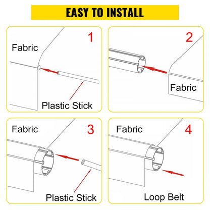 010283255159 - Durable 15oz Vinyl RV Awning Fabric, Easy Install, Waterproof