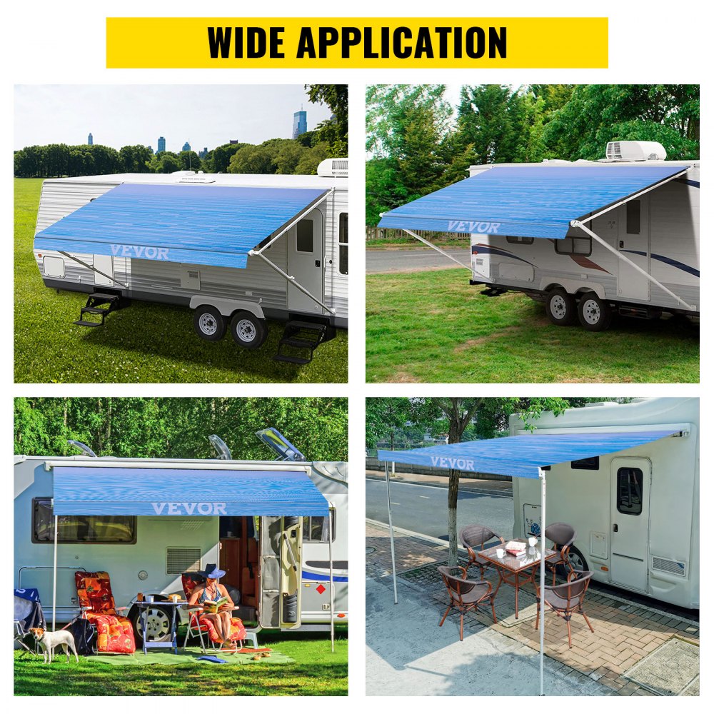 010283255159 - Durable 15oz Vinyl RV Awning Fabric, Easy Install, Waterproof