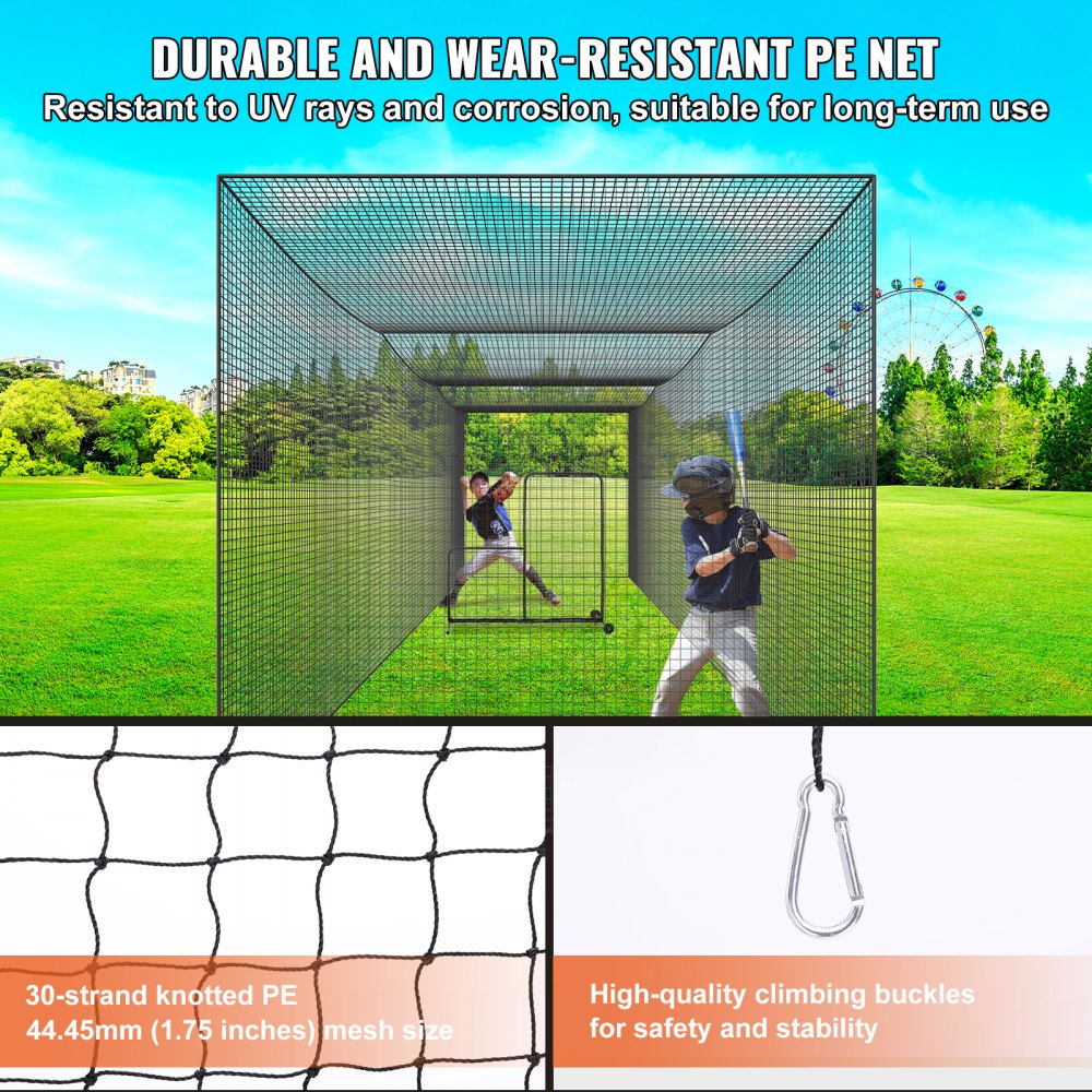 YC-DJL-351010ft - 35FT Portable Baseball Batting Net with Carry Bag