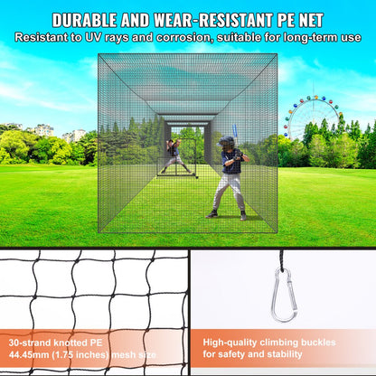 YC-DJL-55*12*12ft - Heavy-Duty Baseball Batting Net for Year-Round Training
