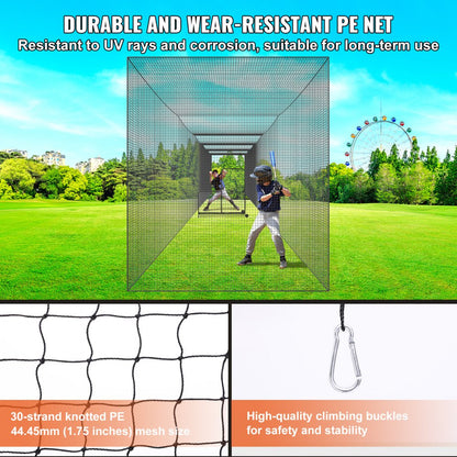 YC-DJL-70*12*14ft - Heavy-Duty Baseball Batting Net for All Skill Levels