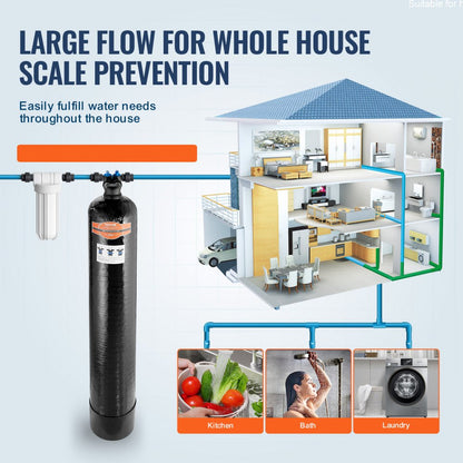 1054 - 90% Efficient Salt-Free Water Descaler for 5-8 Person Homes
