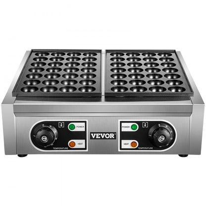 HT-56 - 2kW Stainless Steel Takoyaki Maker with 56 Slot Capacity