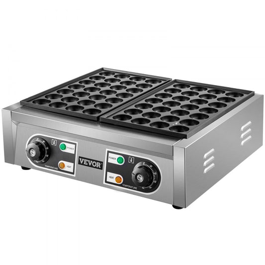 HT-56 - 2kW Stainless Steel Takoyaki Maker with 56 Slot Capacity