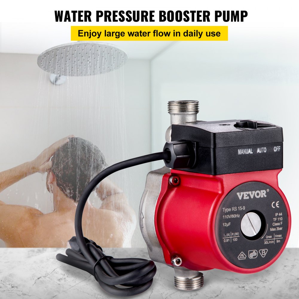 VV-BXG-RS15 9SR - Stainless Steel Hot Water Recirculating Pump, 120W Efficiency