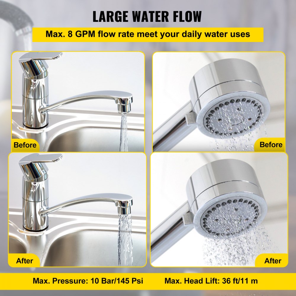 VV-BXG-RS15 9SR - Stainless Steel Hot Water Recirculating Pump, 120W Efficiency