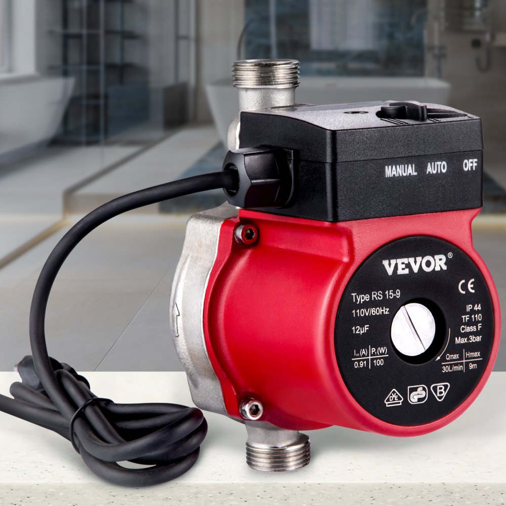 VV-BXG-RS15 9SR - Stainless Steel Hot Water Recirculating Pump, 120W Efficiency
