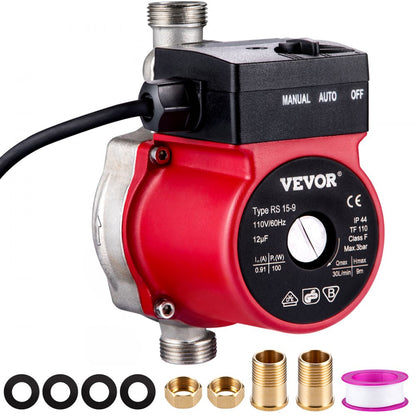 VV-BXG-RS15 9SR - Stainless Steel Hot Water Recirculating Pump, 120W Efficiency