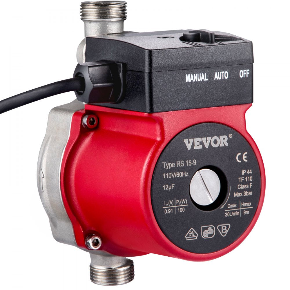 VV-BXG-RS15 9SR - Stainless Steel Hot Water Recirculating Pump, 120W Efficiency