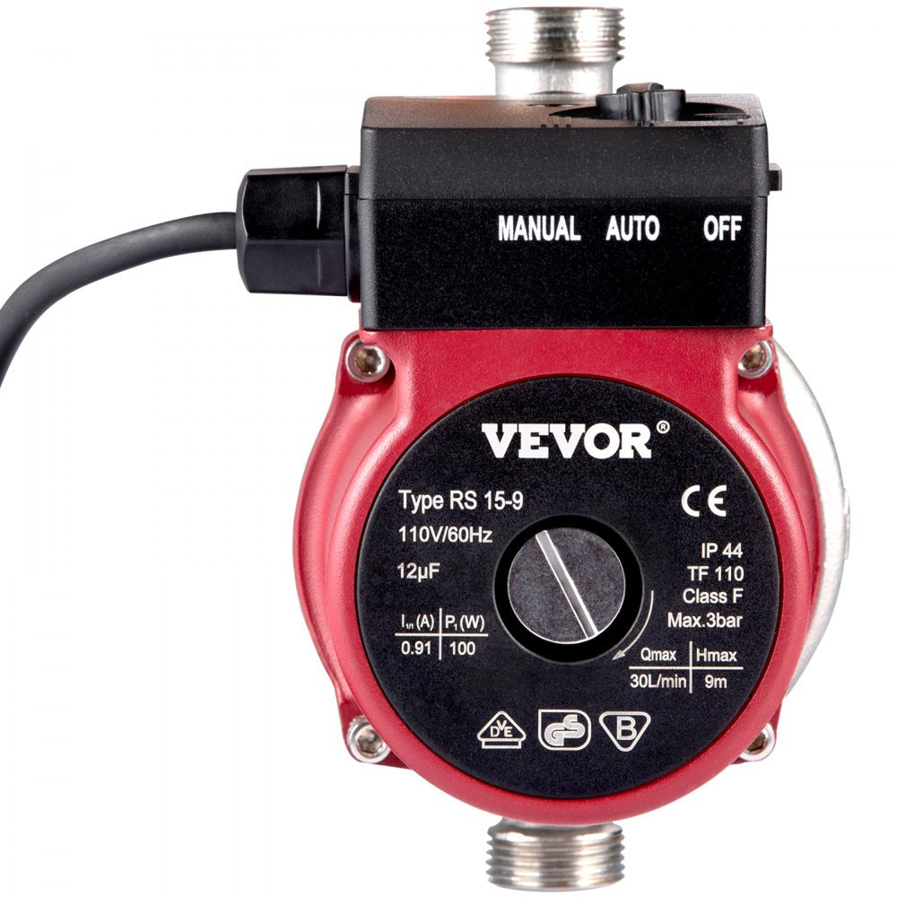 VV-BXG-RS15 9SR - Stainless Steel Hot Water Recirculating Pump, 120W Efficiency