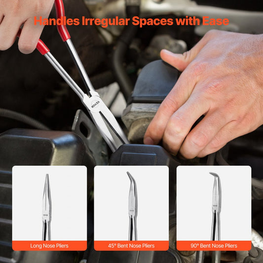 SY-505 - 5-Piece High-Carb Steel Long Needle Nose Pliers Set