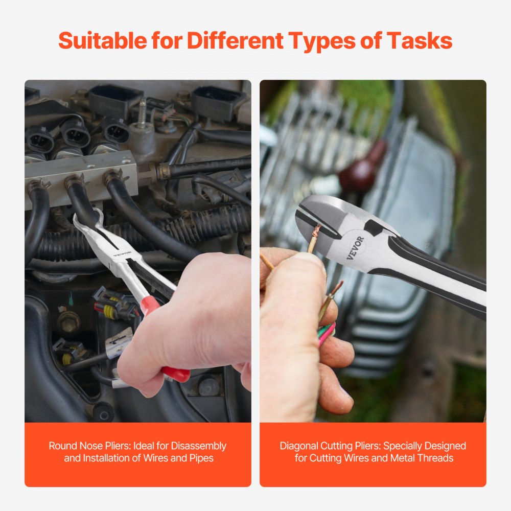 SY-505 - 5-Piece High-Carb Steel Long Needle Nose Pliers Set