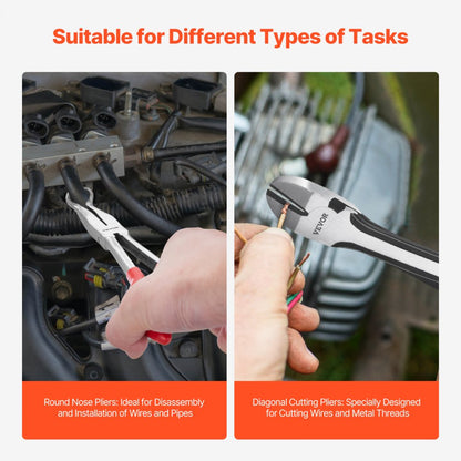 SY-505 - 5-Piece High-Carb Steel Long Needle Nose Pliers Set