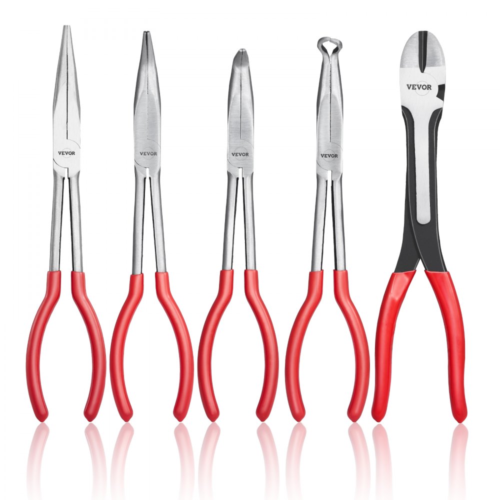SY-505 - 5-Piece High-Carb Steel Long Needle Nose Pliers Set