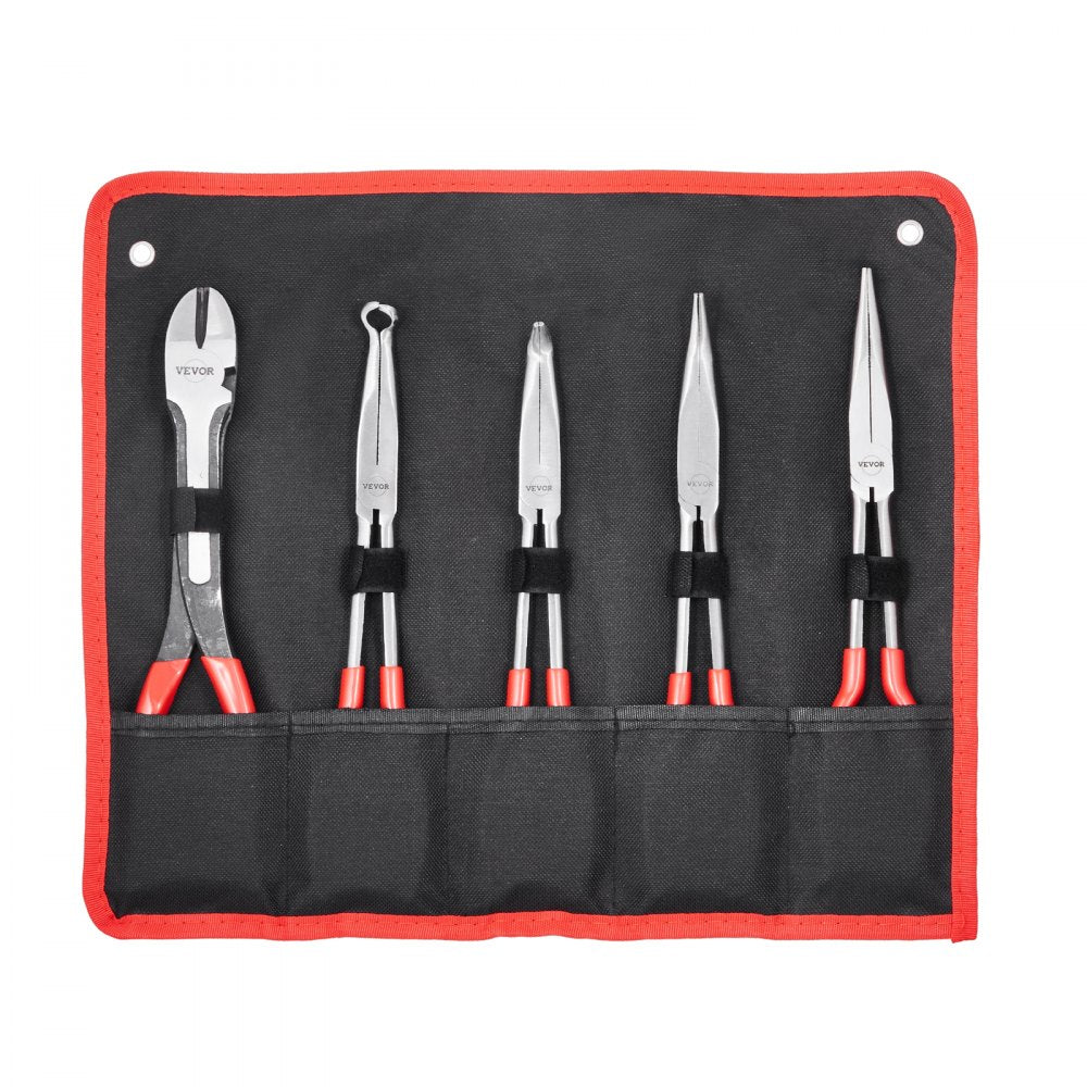 SY-505 - 5-Piece High-Carb Steel Long Needle Nose Pliers Set
