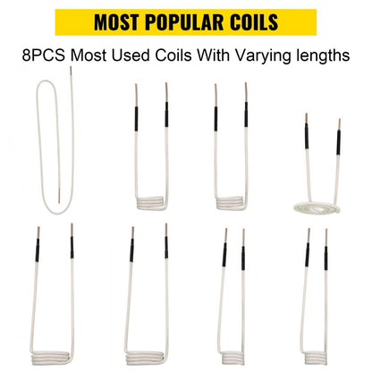 8PC71LL - VEVOR 8-Piece Durable Induction Heater Coil Kit for Rusty Bolts