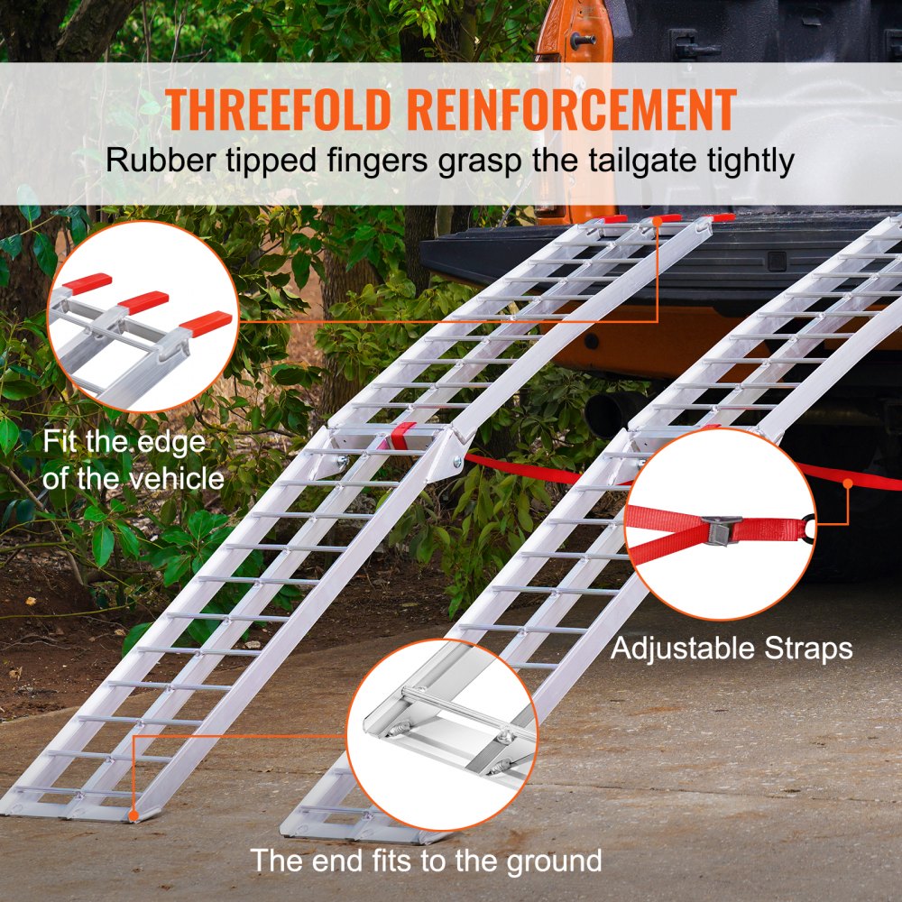 ATV-002-1 - 1500 LBS Folding Aluminum Ramps for Easy Loading