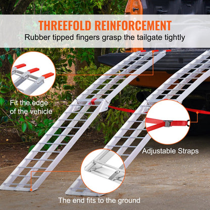 ATV-002-1 - 1500 LBS Folding Aluminum Ramps for Easy Loading