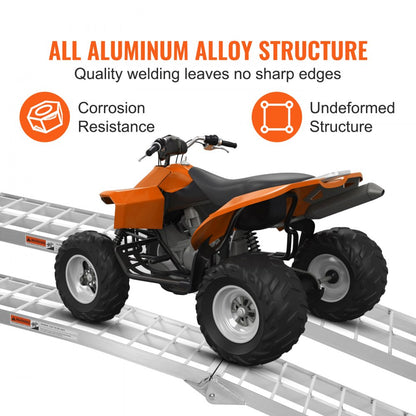ATV-002-1 - 1500 LBS Folding Aluminum Ramps for Easy Loading