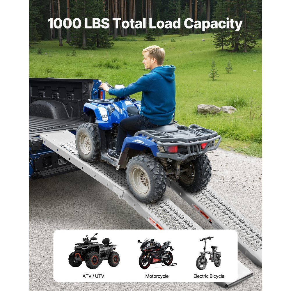LR003B - Heavy-Duty 1000 lbs Steel Ramps for ATVs and Motorcycles