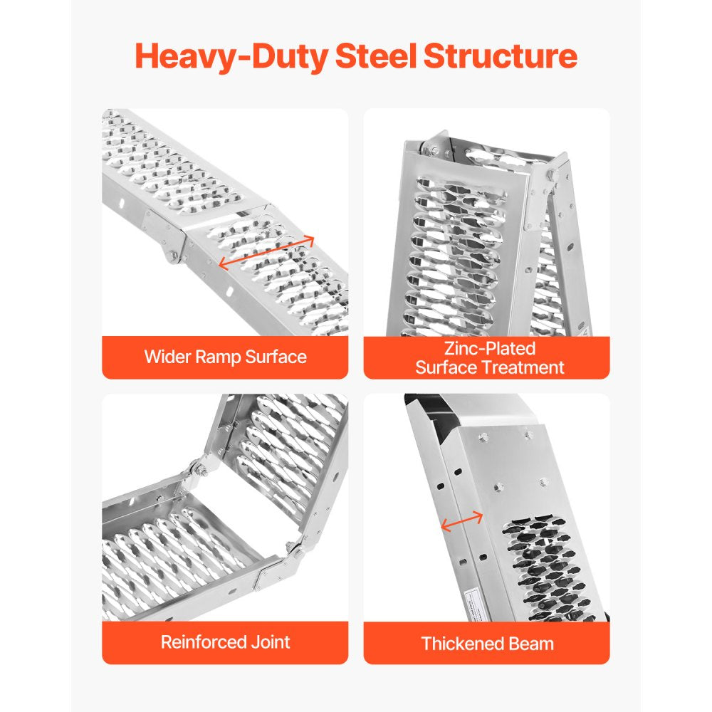 LR003B - Heavy-Duty 1000 lbs Steel Ramps for ATVs and Motorcycles