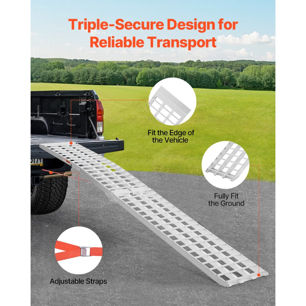 LR020A-120D - 1000 lbs Aluminum Ramp with Handles & Quick-Folding Design