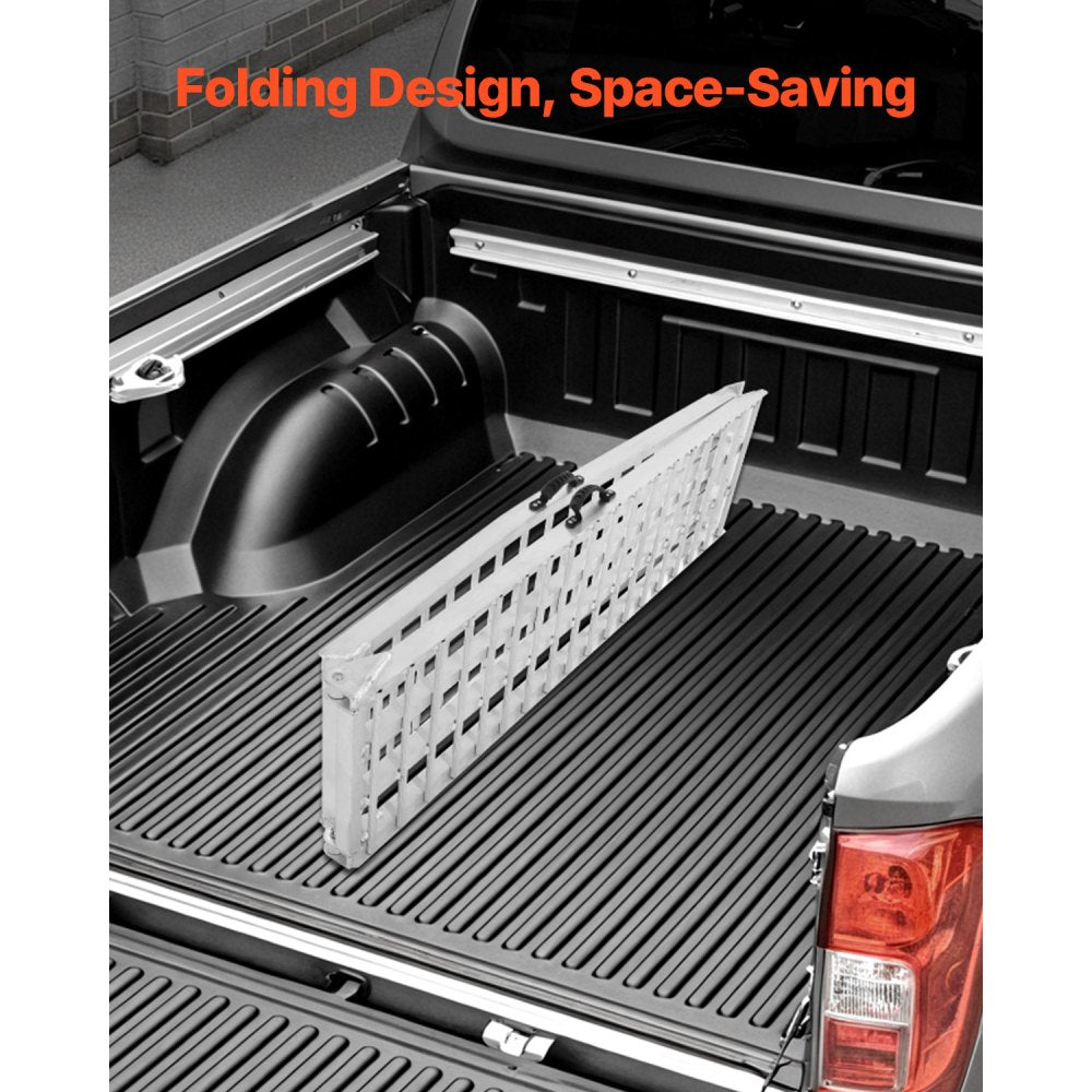 LR020A-120D - 1000 lbs Aluminum Ramp with Handles & Quick-Folding Design