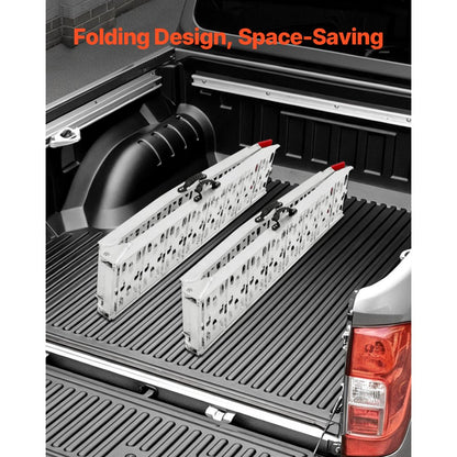 LR001 - 1500 lbs Aluminum Loading Ramps with Rubber Grip & Quick Fold