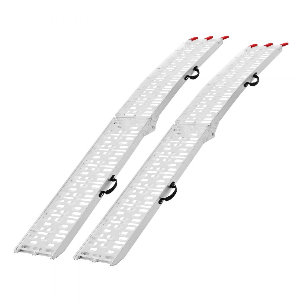 LR001 - 1500 lbs Aluminum Loading Ramps with Rubber Grip & Quick Fold