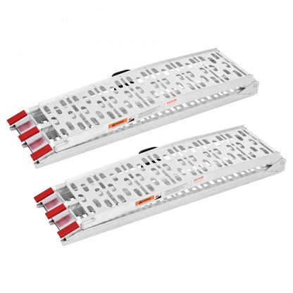 LR001 - 1500 lbs Aluminum Loading Ramps with Rubber Grip & Quick Fold