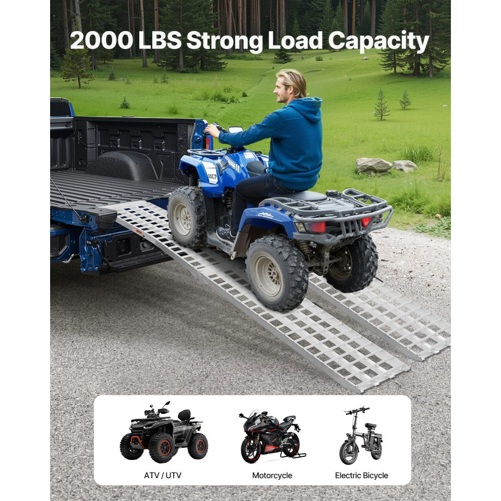 LR020A-120D - Heavy-Duty Aluminum Ramps with Handles and Adjustable Straps