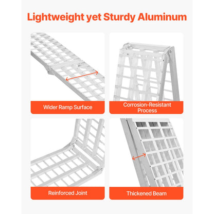 LR020A-120D - Heavy-Duty Aluminum Ramps with Handles and Adjustable Straps