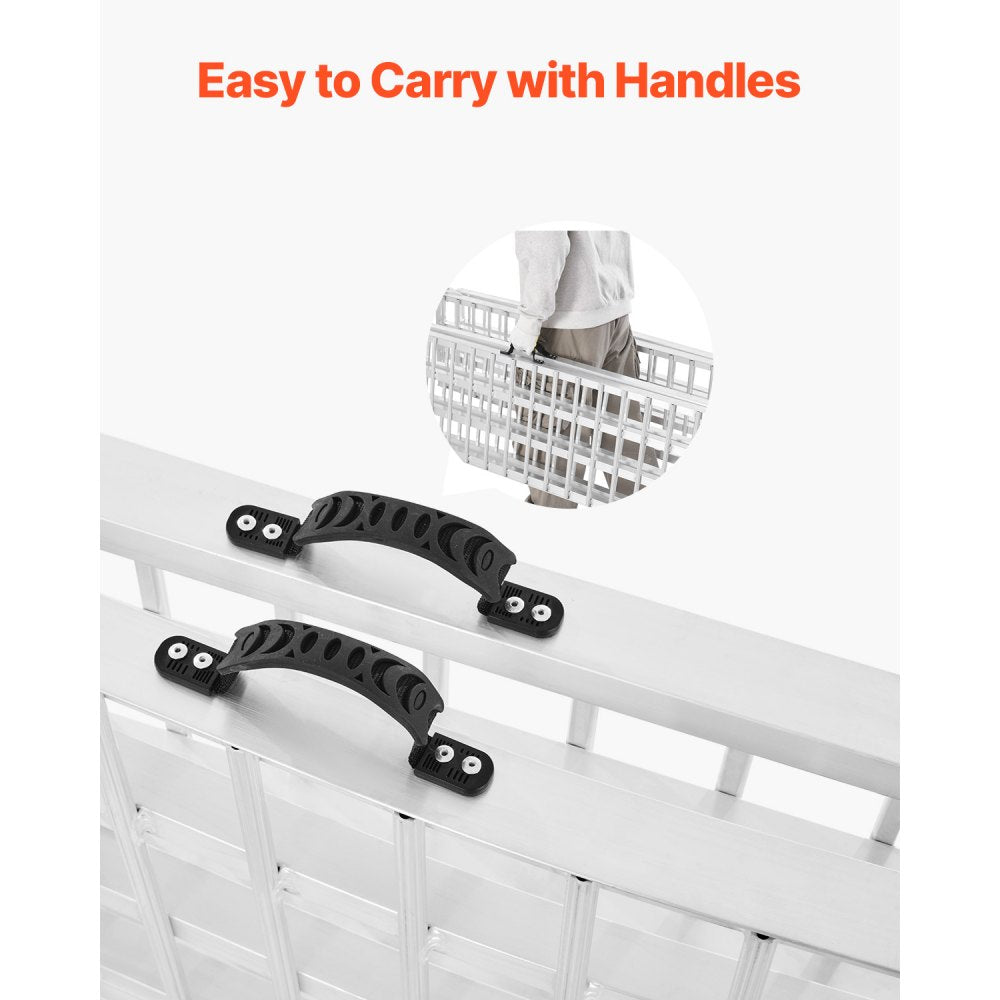 LR020A-120D - Heavy-Duty Aluminum Ramps with Handles and Adjustable Straps