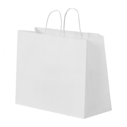 XD-H05 - 100% Recyclable Kraft Paper Shopping Bags 16"x6"x12" - 100 Pcs