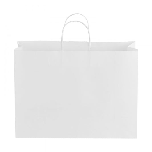 XD-H05 - 100% Recyclable Kraft Paper Shopping Bags 16"x6"x12" - 100 Pcs