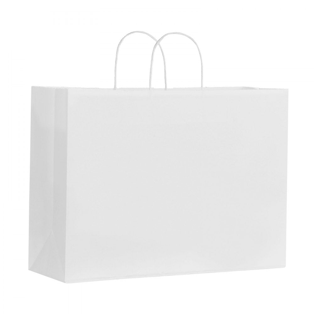 XD-H05 - 100% Recyclable Kraft Paper Shopping Bags 16"x6"x12" - 100 Pcs